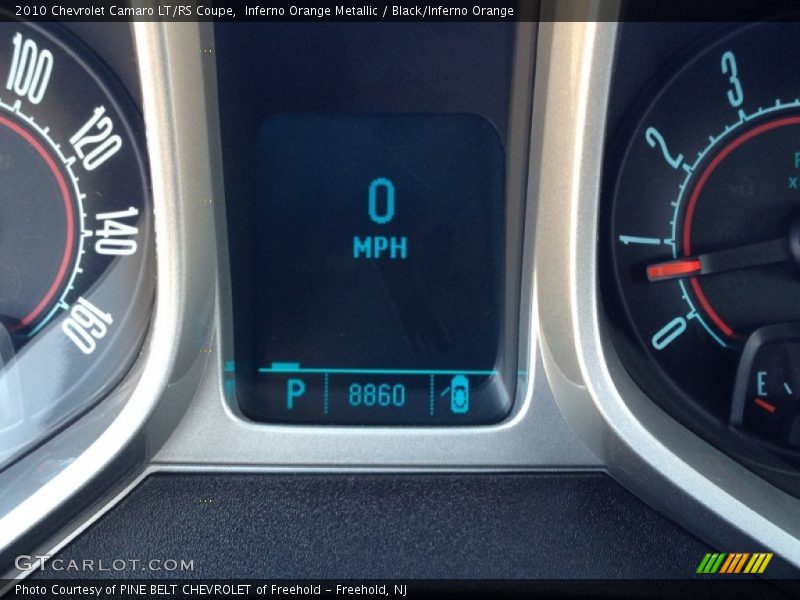 Inferno Orange Metallic / Black/Inferno Orange 2010 Chevrolet Camaro LT/RS Coupe