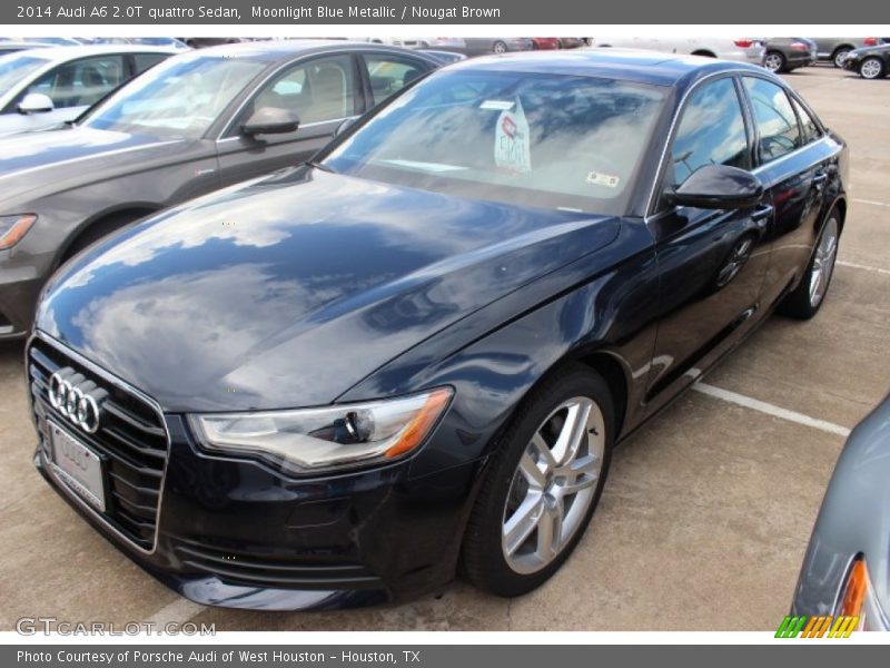 Moonlight Blue Metallic / Nougat Brown 2014 Audi A6 2.0T quattro Sedan