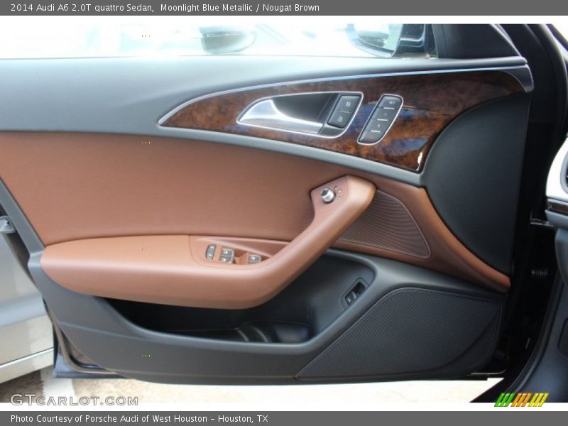 Moonlight Blue Metallic / Nougat Brown 2014 Audi A6 2.0T quattro Sedan