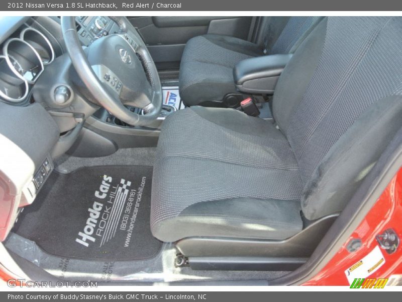 Red Alert / Charcoal 2012 Nissan Versa 1.8 SL Hatchback