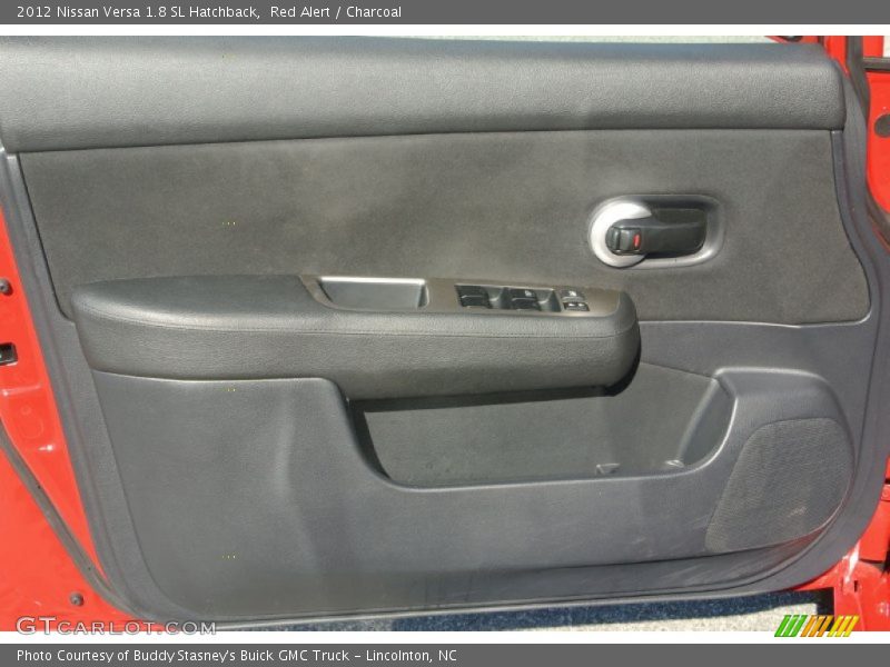 Red Alert / Charcoal 2012 Nissan Versa 1.8 SL Hatchback