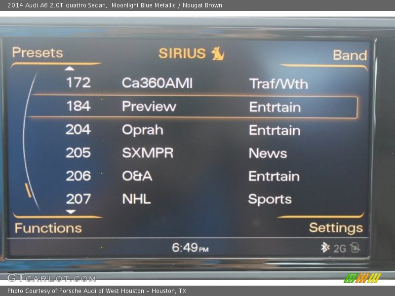 Moonlight Blue Metallic / Nougat Brown 2014 Audi A6 2.0T quattro Sedan