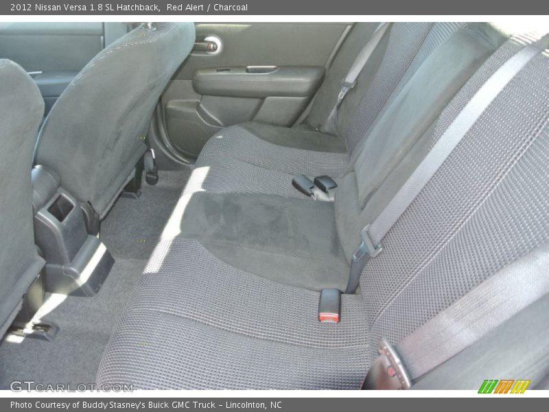 Red Alert / Charcoal 2012 Nissan Versa 1.8 SL Hatchback