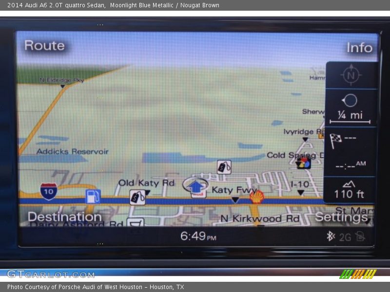 Moonlight Blue Metallic / Nougat Brown 2014 Audi A6 2.0T quattro Sedan