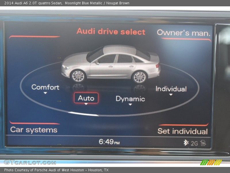 Moonlight Blue Metallic / Nougat Brown 2014 Audi A6 2.0T quattro Sedan