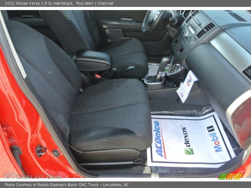 Red Alert / Charcoal 2012 Nissan Versa 1.8 SL Hatchback