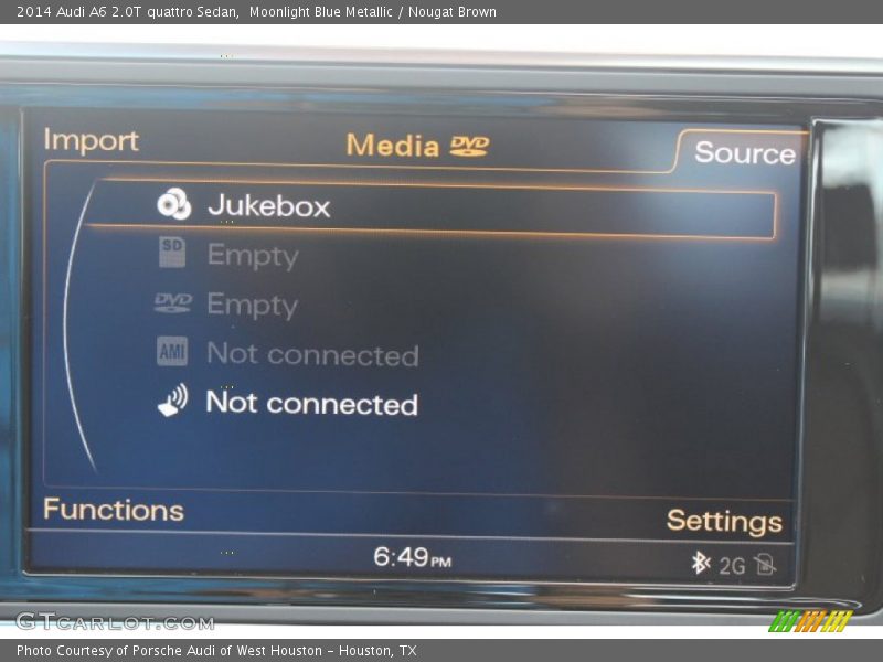 Moonlight Blue Metallic / Nougat Brown 2014 Audi A6 2.0T quattro Sedan