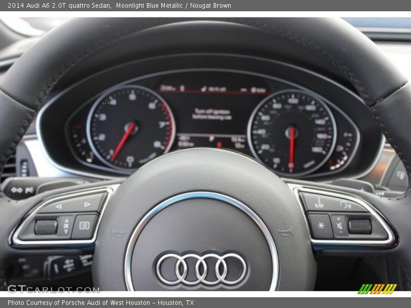 Moonlight Blue Metallic / Nougat Brown 2014 Audi A6 2.0T quattro Sedan