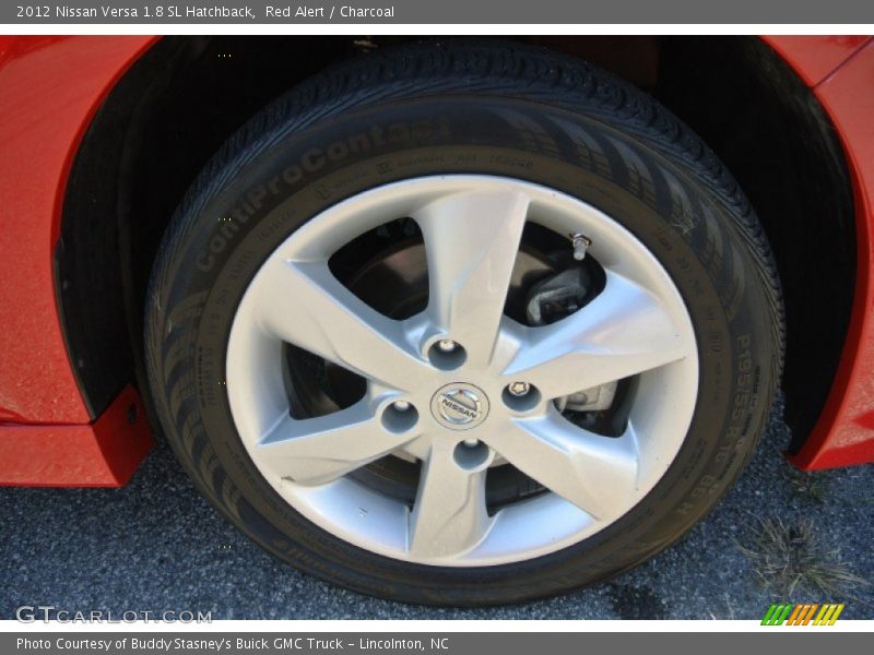Red Alert / Charcoal 2012 Nissan Versa 1.8 SL Hatchback