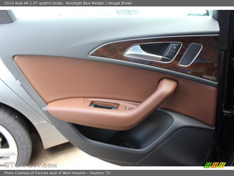 Moonlight Blue Metallic / Nougat Brown 2014 Audi A6 2.0T quattro Sedan