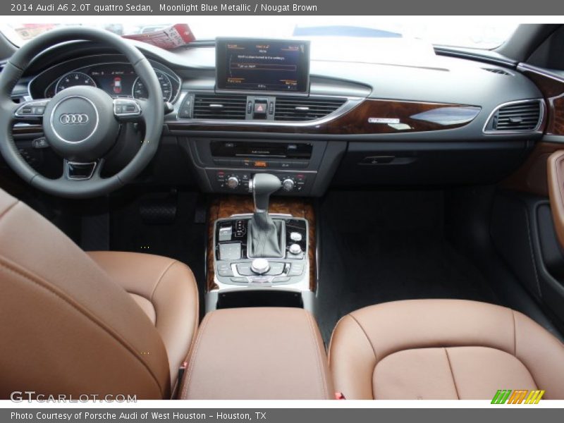 Moonlight Blue Metallic / Nougat Brown 2014 Audi A6 2.0T quattro Sedan