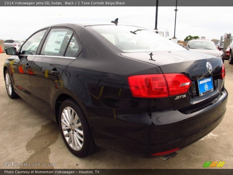 Black / 2 Tone Cornsilk Beige/Black 2014 Volkswagen Jetta SEL Sedan
