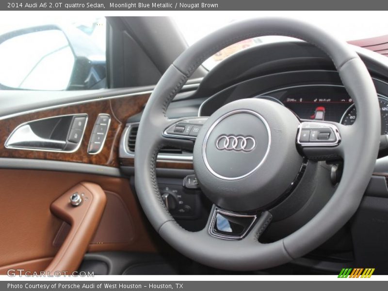 Moonlight Blue Metallic / Nougat Brown 2014 Audi A6 2.0T quattro Sedan