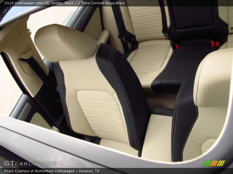 Black / 2 Tone Cornsilk Beige/Black 2014 Volkswagen Jetta SEL Sedan