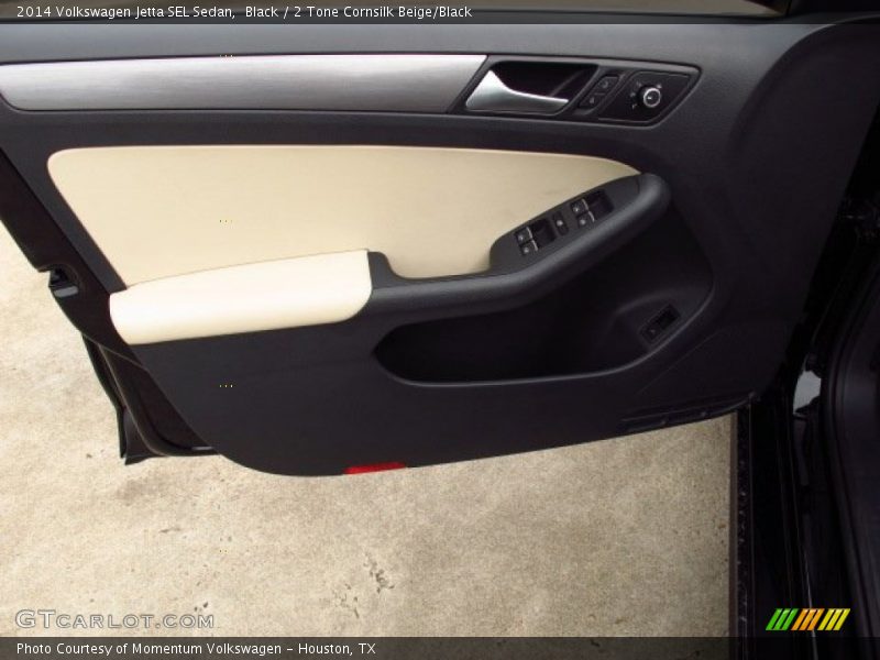 Black / 2 Tone Cornsilk Beige/Black 2014 Volkswagen Jetta SEL Sedan