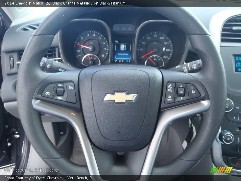 Black Granite Metallic / Jet Black/Titanium 2014 Chevrolet Malibu LS