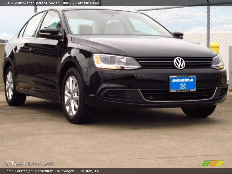 Black / Cornsilk Beige 2014 Volkswagen Jetta SE Sedan