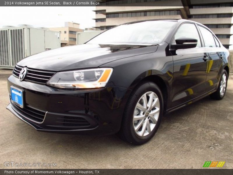 Black / Cornsilk Beige 2014 Volkswagen Jetta SE Sedan