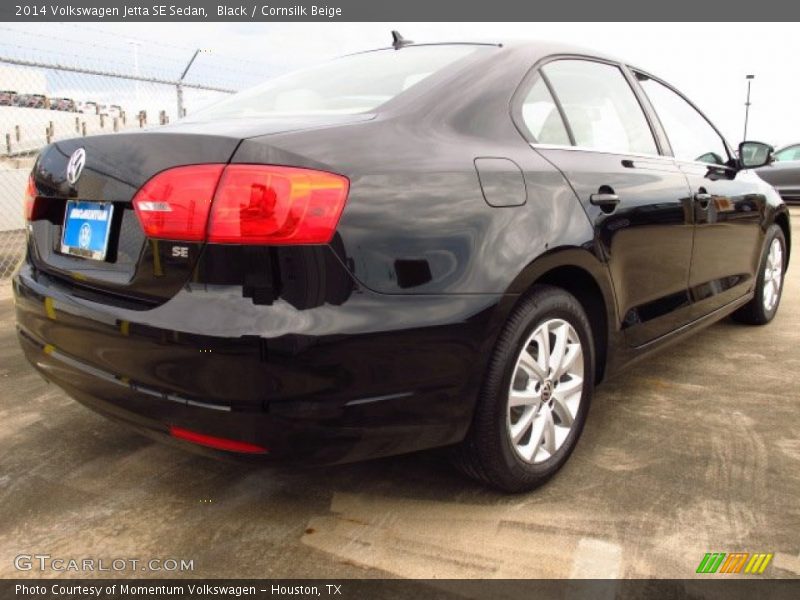Black / Cornsilk Beige 2014 Volkswagen Jetta SE Sedan