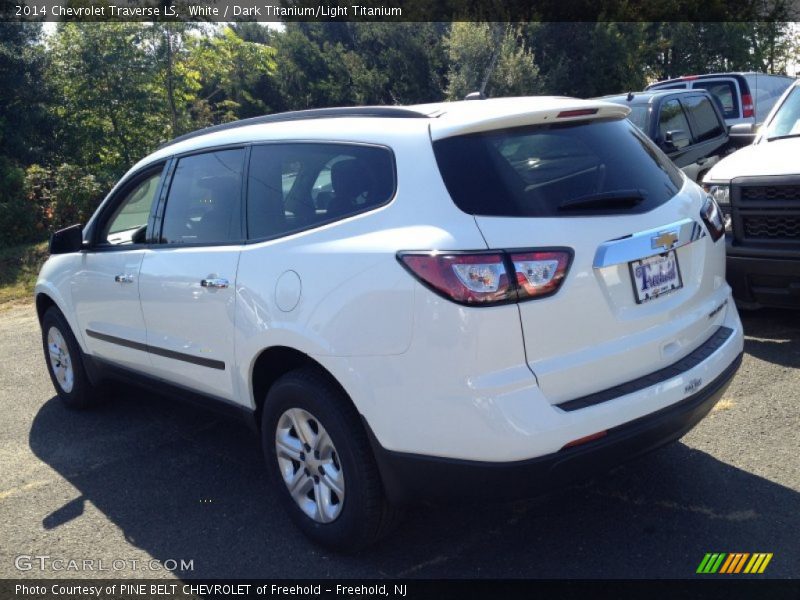 White / Dark Titanium/Light Titanium 2014 Chevrolet Traverse LS