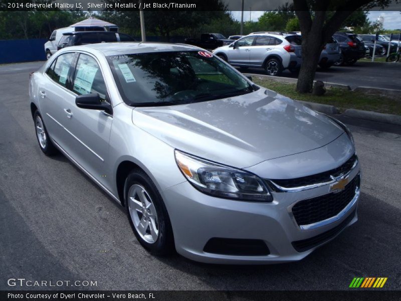 Silver Ice Metallic / Jet Black/Titanium 2014 Chevrolet Malibu LS