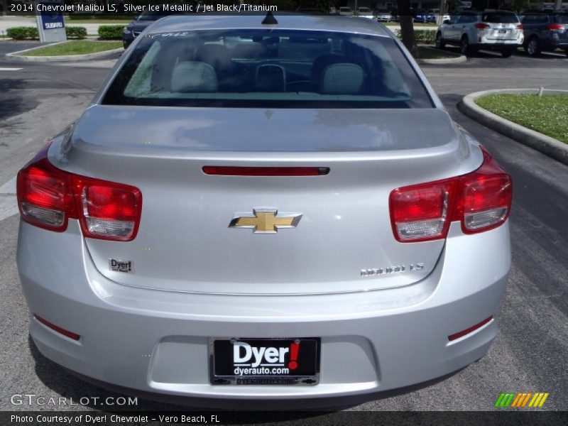 Silver Ice Metallic / Jet Black/Titanium 2014 Chevrolet Malibu LS