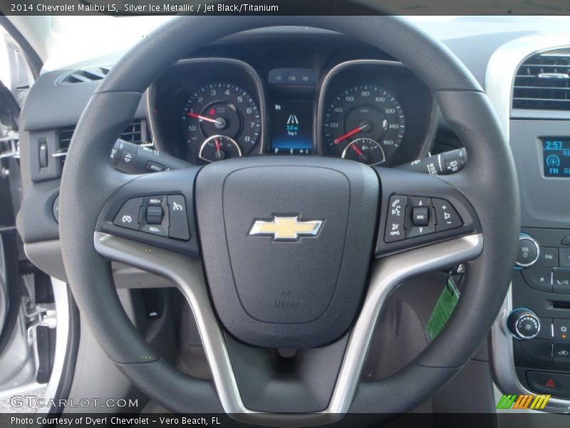 Silver Ice Metallic / Jet Black/Titanium 2014 Chevrolet Malibu LS