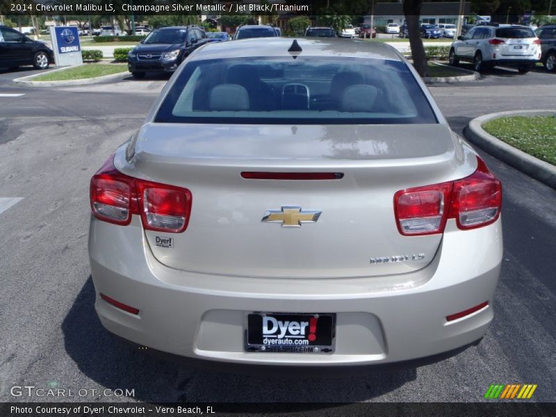 Champagne Silver Metallic / Jet Black/Titanium 2014 Chevrolet Malibu LS