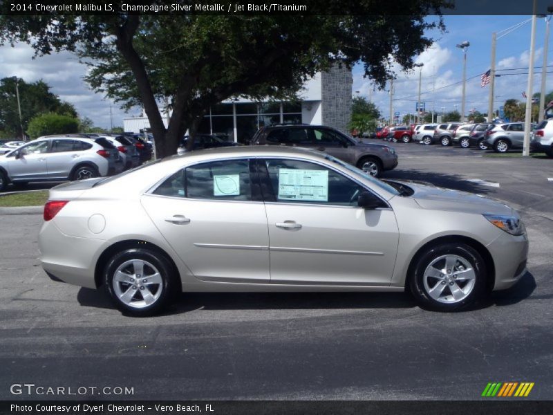 Champagne Silver Metallic / Jet Black/Titanium 2014 Chevrolet Malibu LS