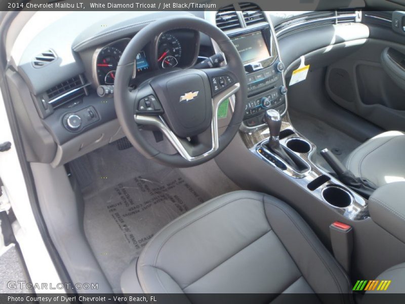 White Diamond Tricoat / Jet Black/Titanium 2014 Chevrolet Malibu LT