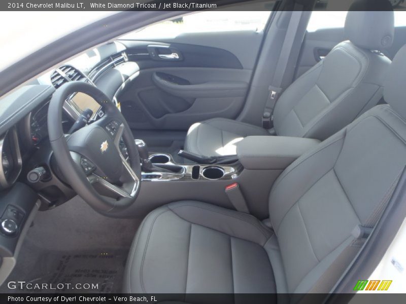 White Diamond Tricoat / Jet Black/Titanium 2014 Chevrolet Malibu LT