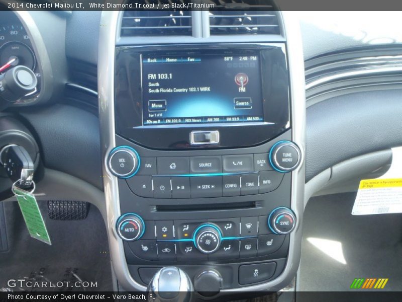 White Diamond Tricoat / Jet Black/Titanium 2014 Chevrolet Malibu LT