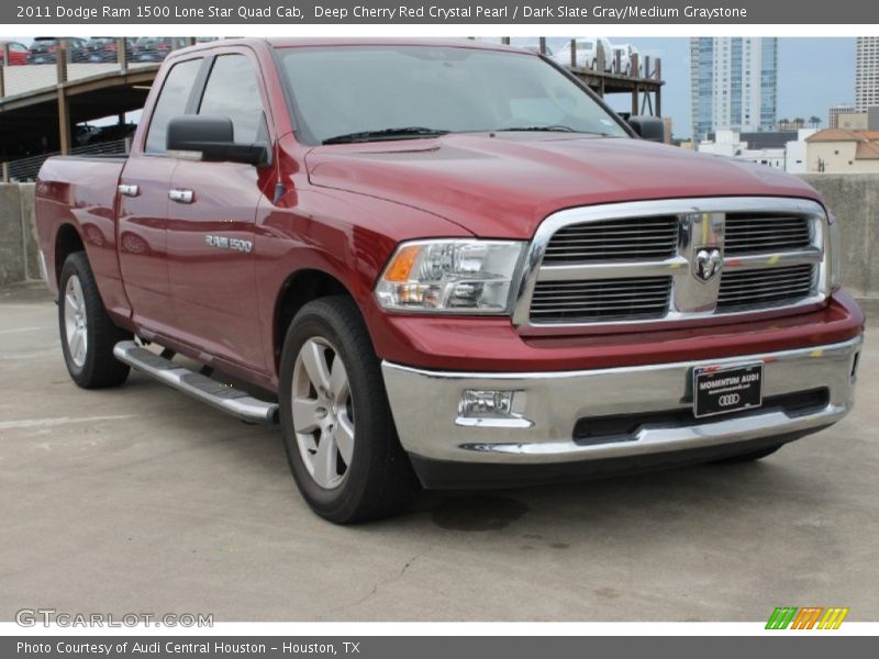 Deep Cherry Red Crystal Pearl / Dark Slate Gray/Medium Graystone 2011 Dodge Ram 1500 Lone Star Quad Cab
