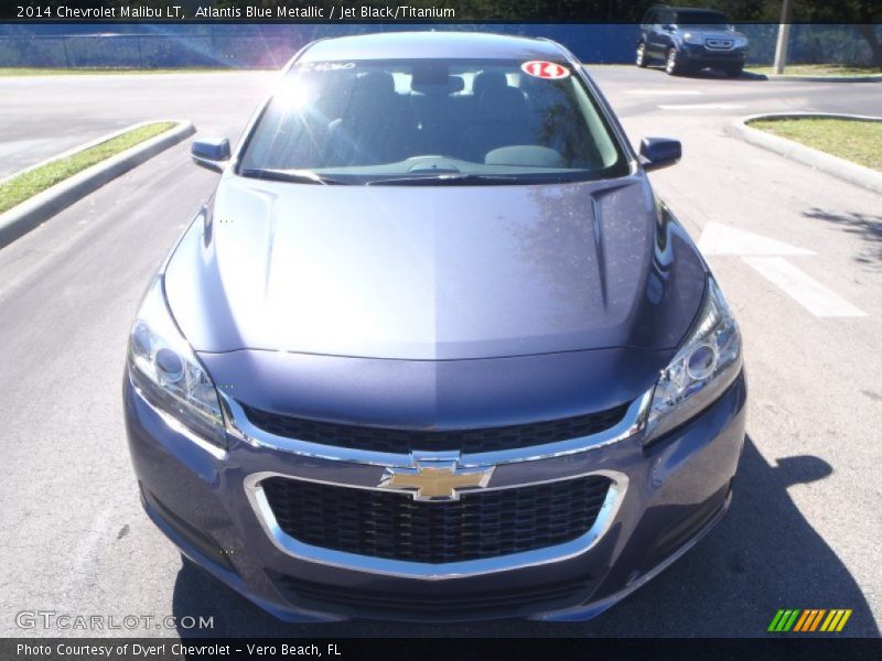 Atlantis Blue Metallic / Jet Black/Titanium 2014 Chevrolet Malibu LT