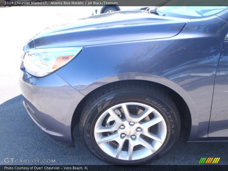 Atlantis Blue Metallic / Jet Black/Titanium 2014 Chevrolet Malibu LT
