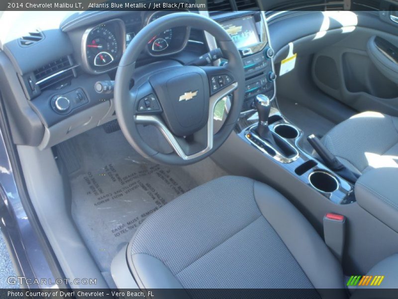 Atlantis Blue Metallic / Jet Black/Titanium 2014 Chevrolet Malibu LT