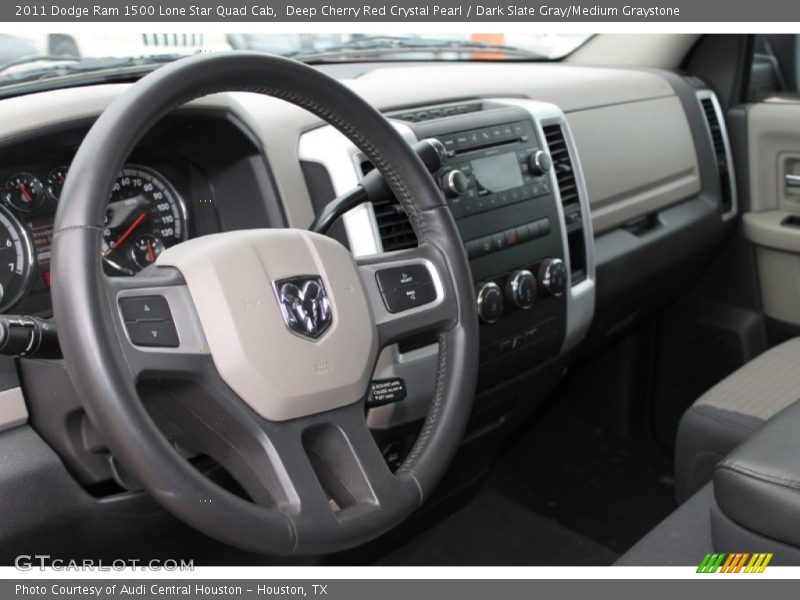 Deep Cherry Red Crystal Pearl / Dark Slate Gray/Medium Graystone 2011 Dodge Ram 1500 Lone Star Quad Cab