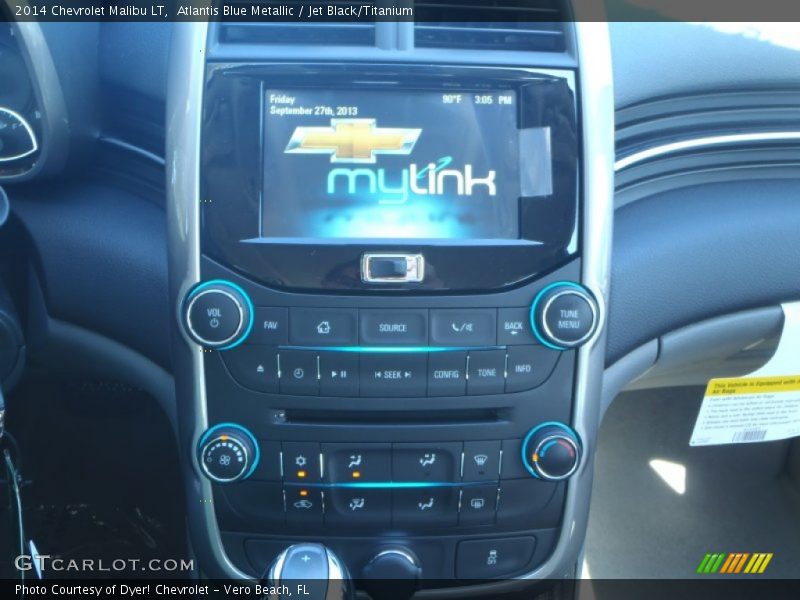 Atlantis Blue Metallic / Jet Black/Titanium 2014 Chevrolet Malibu LT