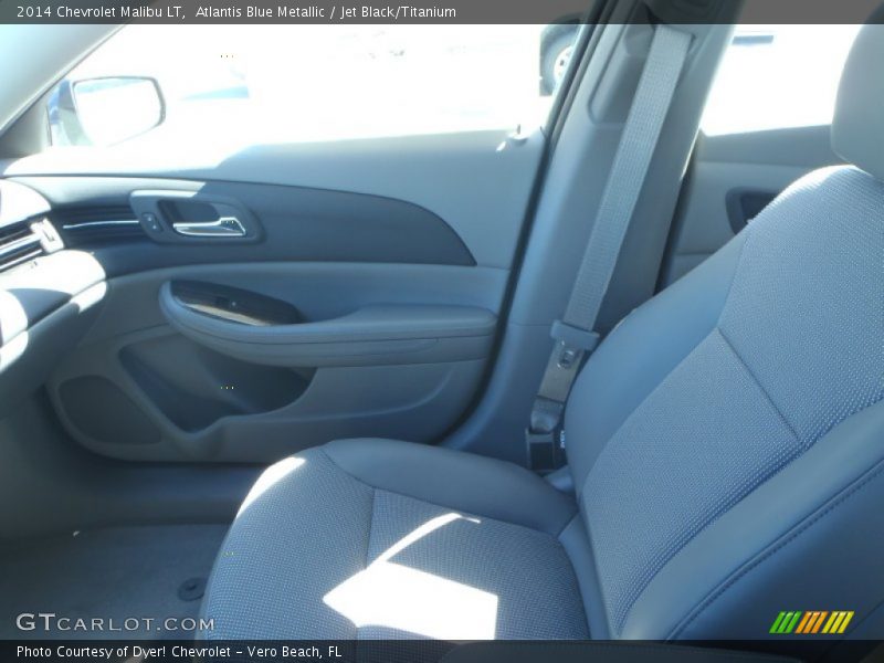 Atlantis Blue Metallic / Jet Black/Titanium 2014 Chevrolet Malibu LT