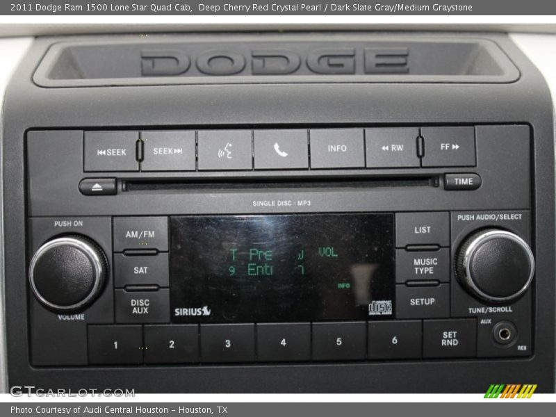 Deep Cherry Red Crystal Pearl / Dark Slate Gray/Medium Graystone 2011 Dodge Ram 1500 Lone Star Quad Cab