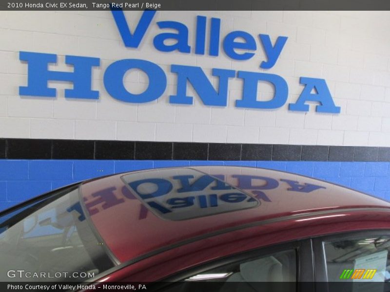 Tango Red Pearl / Beige 2010 Honda Civic EX Sedan