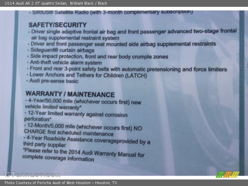 Brilliant Black / Black 2014 Audi A6 2.0T quattro Sedan