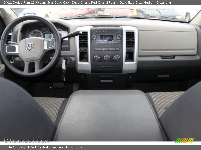 Deep Cherry Red Crystal Pearl / Dark Slate Gray/Medium Graystone 2011 Dodge Ram 1500 Lone Star Quad Cab