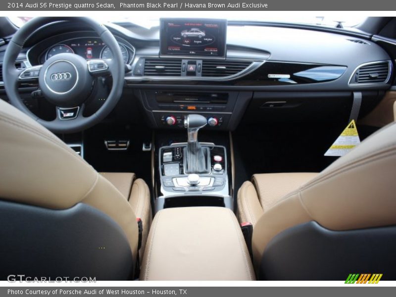 Phantom Black Pearl / Havana Brown Audi Exclusive 2014 Audi S6 Prestige quattro Sedan