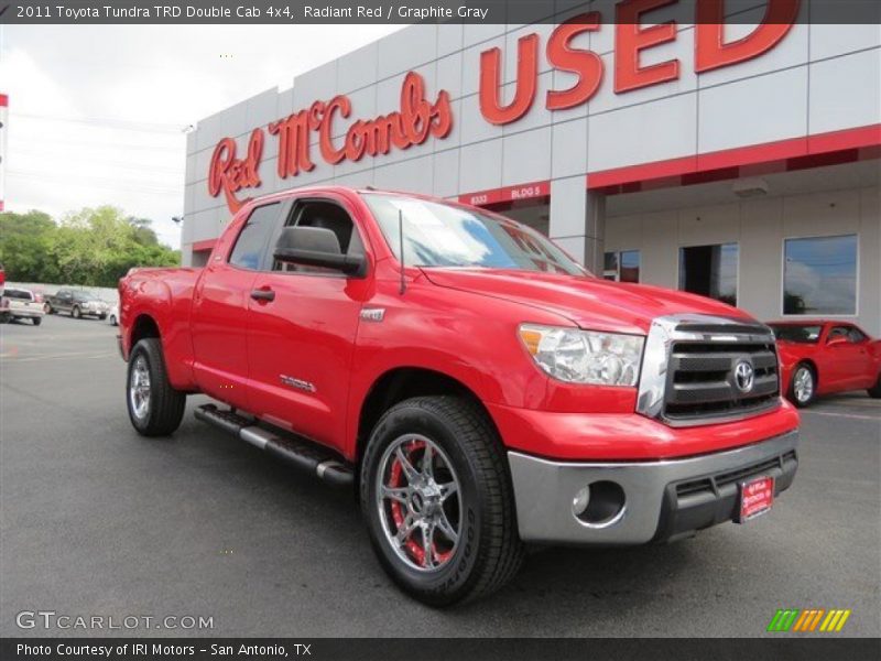 Radiant Red / Graphite Gray 2011 Toyota Tundra TRD Double Cab 4x4