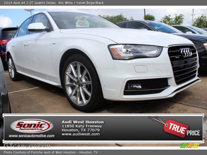 Ibis White / Velvet Beige/Black 2014 Audi A4 2.0T quattro Sedan