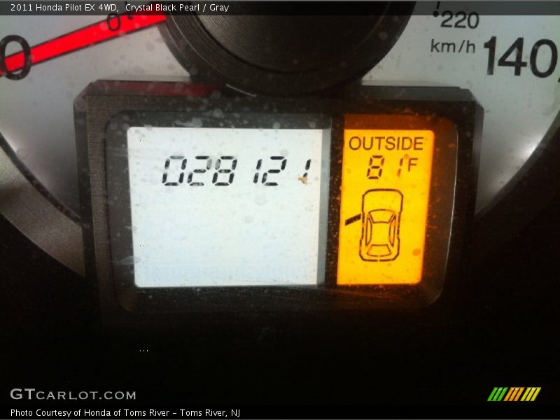 Crystal Black Pearl / Gray 2011 Honda Pilot EX 4WD
