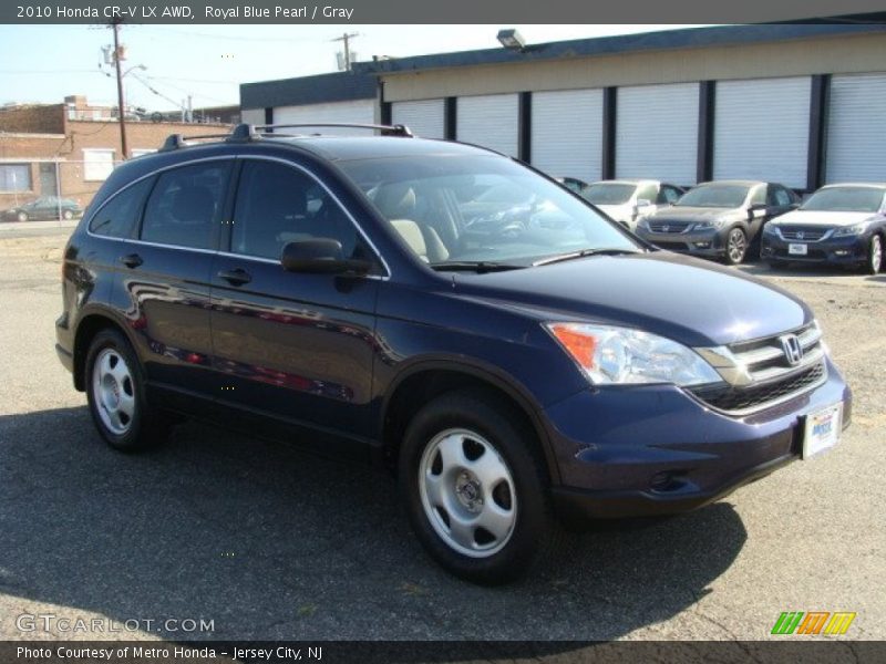 Royal Blue Pearl / Gray 2010 Honda CR-V LX AWD