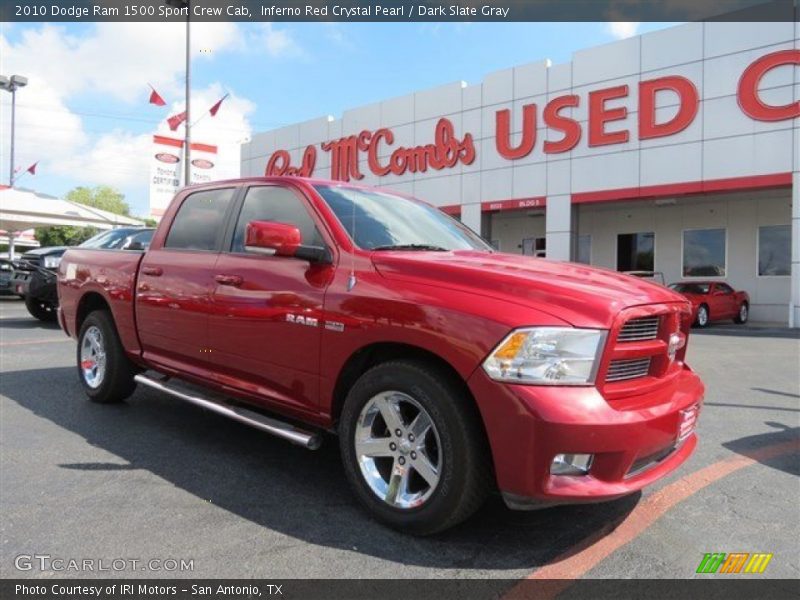 Inferno Red Crystal Pearl / Dark Slate Gray 2010 Dodge Ram 1500 Sport Crew Cab