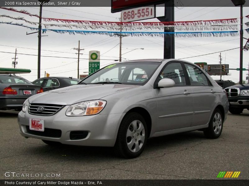 Silver / Gray 2008 Kia Spectra EX Sedan